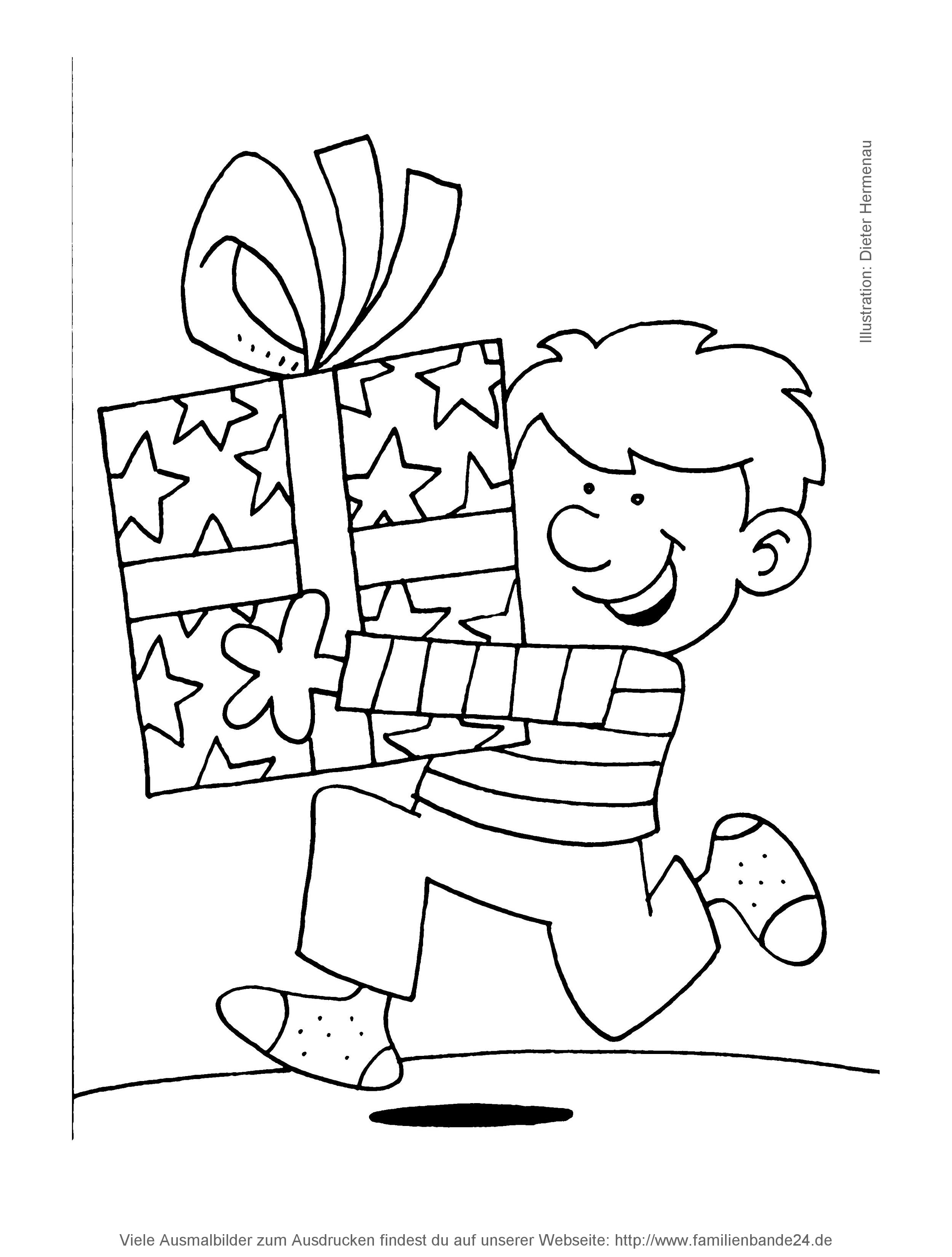 Illustration Ausmalbilder: Weihnachten