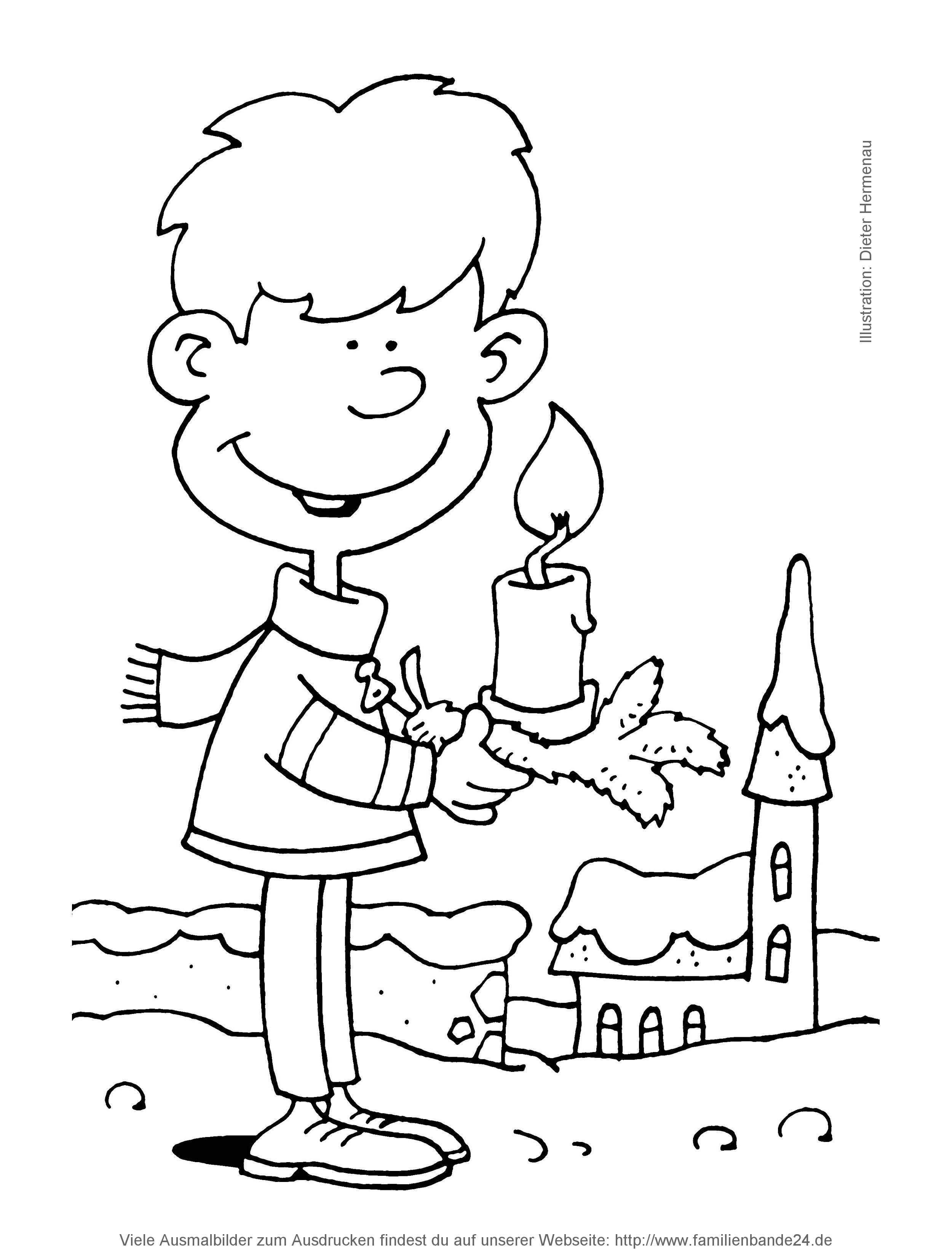 Illustration Ausmalbilder: Weihnachten