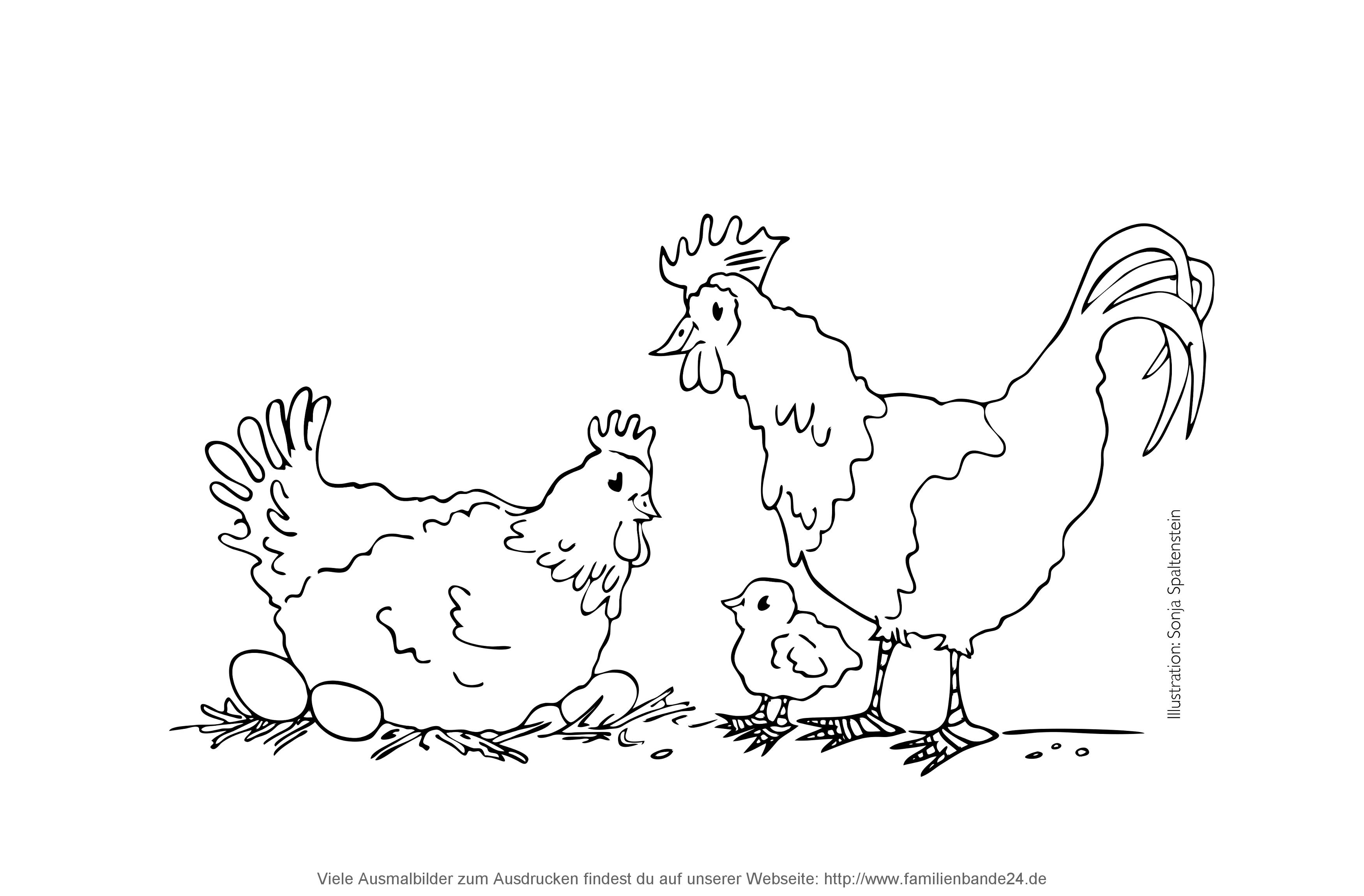 Illustration Ausmalbilder: Bauernhof