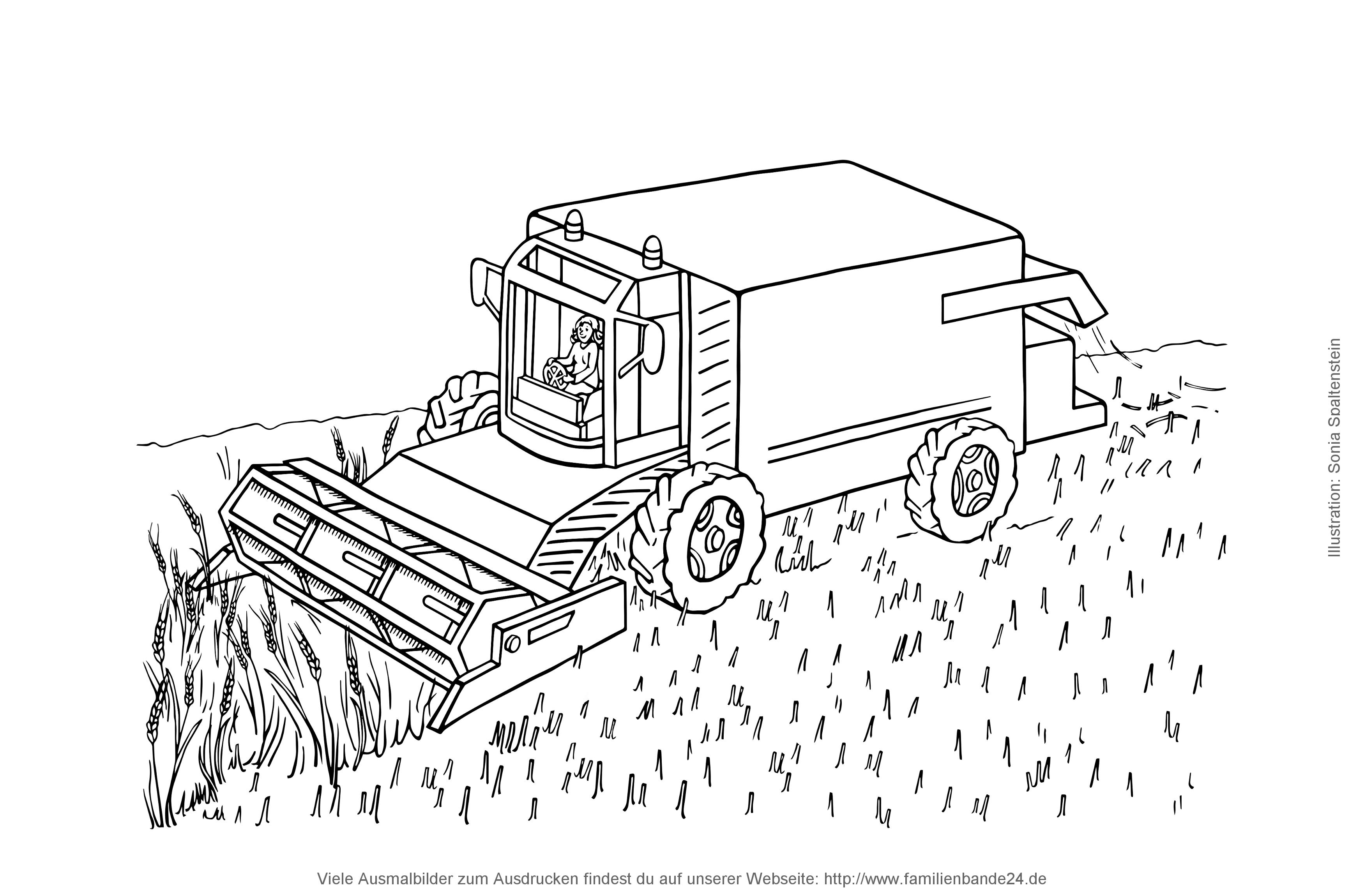 Illustration Ausmalbilder: Bauernhof
