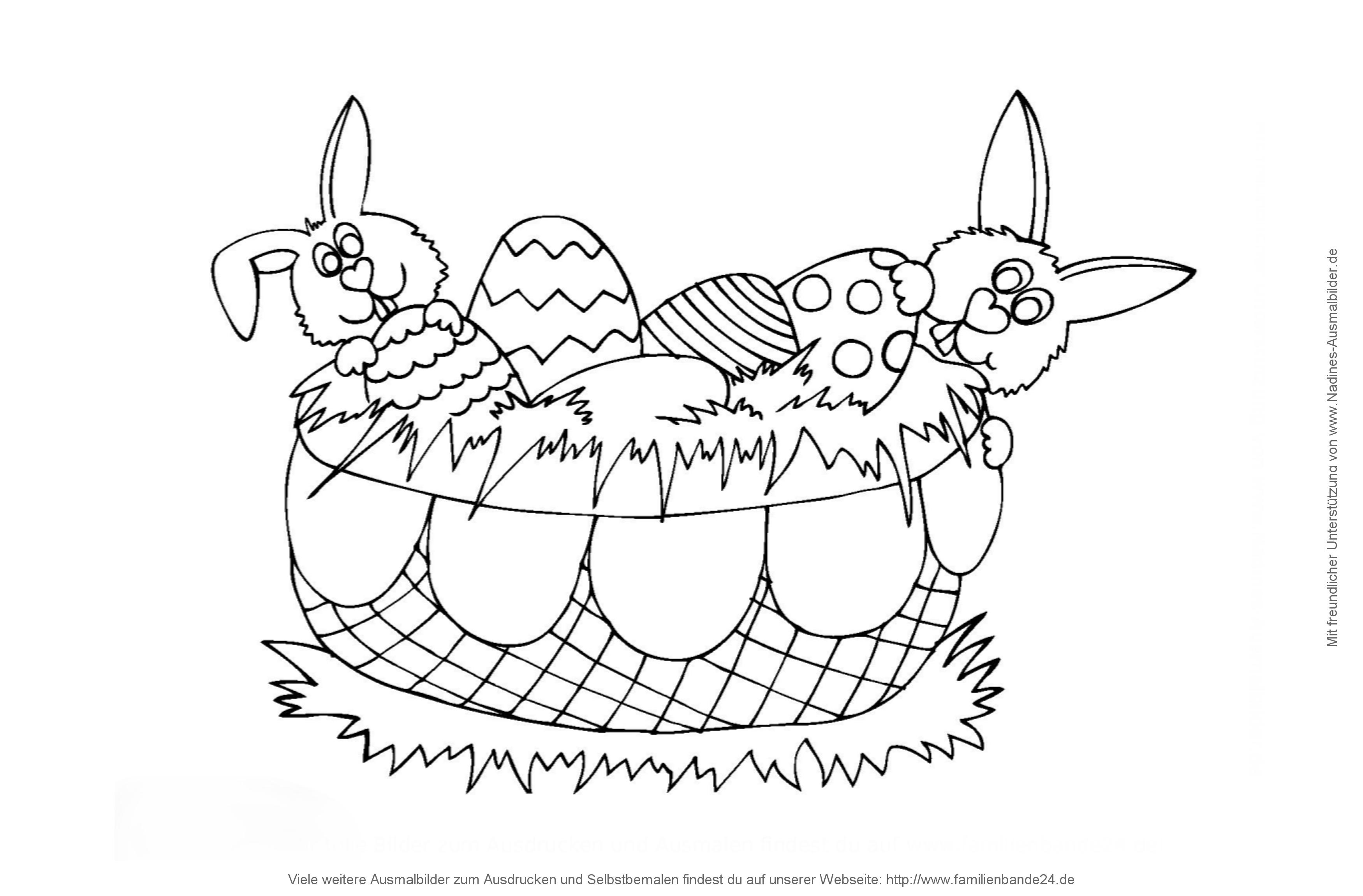 Illustration Ausmalbilder: Ostern